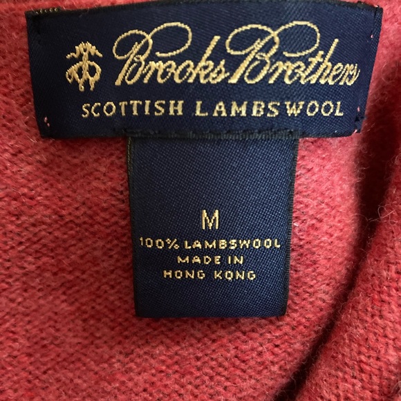 Brooks Brothers Lambs Wool V Neck Sweater Men’s Size Medium - Picture 5 of 5